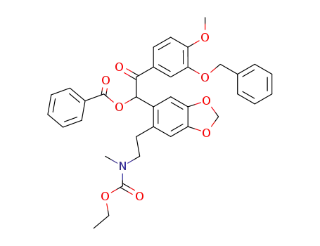2-benzoyloxy-1-(3-benzyloxy-4-methoxyphenyl)-2-<2-β-(N-ethoxycarbonyl-N-methyl)aminoethyl>-4,5-methylenedioxy-phenylethanone