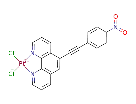 PtCl<sub>2</sub>(N<sub>2</sub>C<sub>12</sub>H<sub>7</sub>C<sub>2</sub>C<sub>6</sub>H<sub>4</sub>NO<sub>2</sub>)