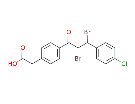 2-{4-[2,3-Dibromo-3-(4-chloro-phenyl)-propionyl]-phenyl}-propionic acid