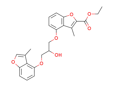 2-Benzofurancarboxylic acid,
4-[2-hydroxy-3-[(3-methyl-4-benzofuranyl)oxy]propoxy]-3-methyl-, ethyl
ester