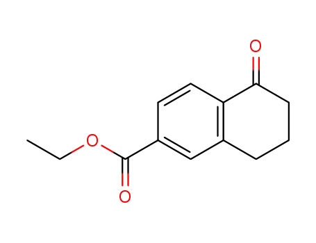 Molecular Structure of 90401-85-7 (ethyl 5-oxo-5,6,7,8-tetrahydronaphthalene-2-carboxylate)
