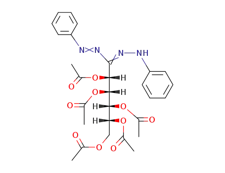 3-(D-<i>manno</i>-1,2,3,4,5-Pentaacetoxy-pentyl)-1,5-diphenyl-formazan