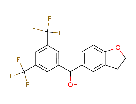 Molecular Structure of 87901-70-0 (5-Benzofuranmethanol, a-[3,5-bis(trifluoromethyl)phenyl]-2,3-dihydro-)