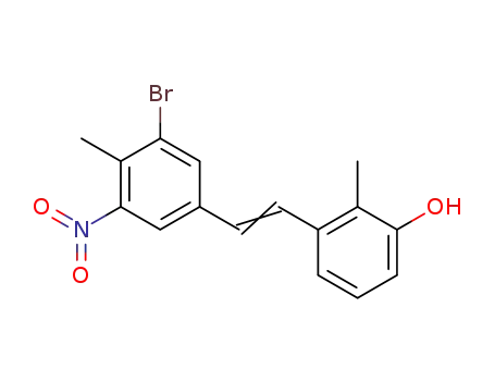3-bromo-3'-hydroxy-2',4-dimethyl-5-nitrostilbene