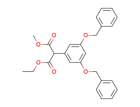 Molecular Structure of 80457-65-4 (ethyl 2-(3,5-bisbenzyloxyphenyl)-2-methoxycarbonylacetate)