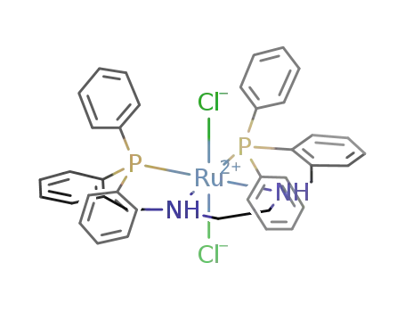 Molecular Structure of 172703-18-3 (trans-RuCl2(κ4-N,N'-bis[o-(dipenylphosphino)benzylidene]-1,2-diaminoethane))