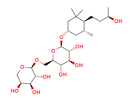 (3S,5R,6S,9R)-megastigman-3,9-diol 3-O-α-L-arabinopyranosyl(1->6)-β-D-glucopyranoside