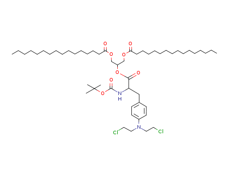 L-Phenylalanine, 4-[bis(2-chloroethyl)amino]-N-[(1,1-dimethylethoxy)carbonyl]-, 2-[(1-oxohexadecyl)oxy]-1-[[(1-oxohexadecyl)oxy]methyl]ethyl ester CAS No  144558-51-0