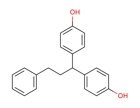 Molecular Structure of 86355-51-3 (1,1-bis(p-hydroxyphenyl)-3-phenylpropane)