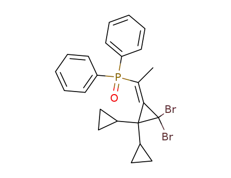 2',2'-Dibromo-3'-[1-(diphenyl-phosphinoyl)-eth-(E)-ylidene]-[1,1';1',1'']tercyclopropane