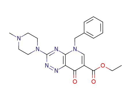 5-Benzyl-3-(4-methyl-piperazin-1-yl)-8-oxo-5,8-dihydro-pyrido[2,3-e][1,2,4]triazine-7-carboxylic acid ethyl ester