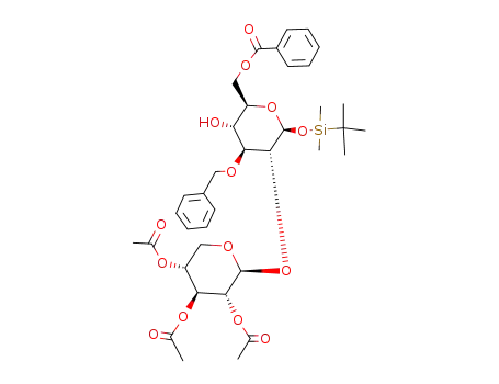 tert-butyldimethylsilyl O-(2,3,4-tri-O-acetyl-β-D-xylopyranosyl)-(1->2)-6-O-benzoyl-3-O-benzyl-β-D-glucopyranoside