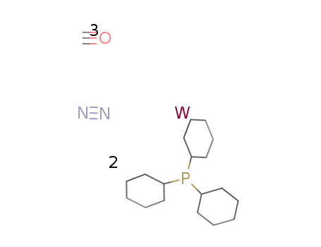 2P(C<sub>6</sub>H<sub>11</sub>)3*W*3CO*N<sub>2</sub> = (P(C<sub>6</sub>H<sub>11</sub>)3)2W(CO)3(N<sub>2</sub>)