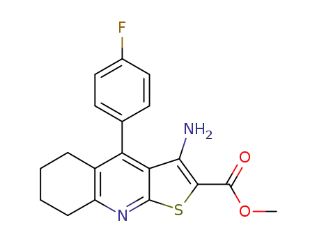 Thieno[2,3-b]quinoline-2-carboxylic acid,
3-amino-4-(4-fluorophenyl)-5,6,7,8-tetrahydro-, methyl ester