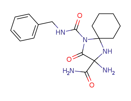 3-Amino-2-oxo-1,4-diaza-spiro[4.5]decane-1,3-dicarboxylic acid 3-amide 1-benzylamide