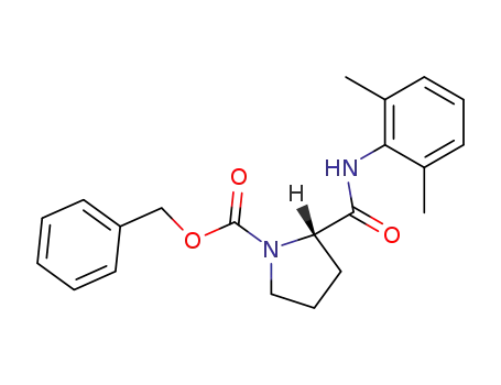 Molecular Structure of 367521-65-1 ((S)-2-(2,6-Dimethyl-phenylcarbamoyl)-pyrrolidine-1-carboxylic acid benzyl ester)