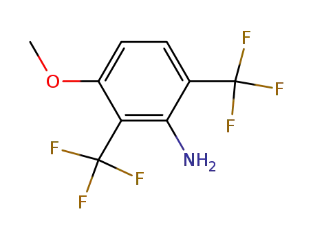 Molecular Structure of 106877-19-4 (3-methoxy-2,6-bis(trifluoromethyl)aniline)