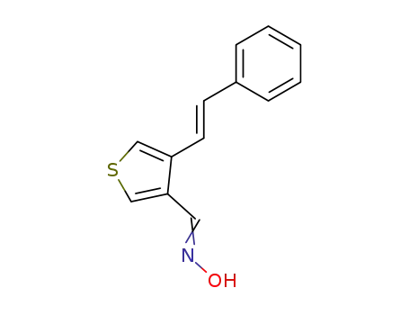 4-((E)-Styryl)-thiophene-3-carbaldehyde oxime