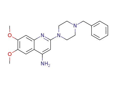 4-Quinolinamine, 6,7-dimethoxy-2-[4-(phenylmethyl)-1-piperazinyl]-
