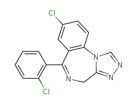 Molecular Structure of 42292-42-2 (8-chloro-6-(2-chlorophenyl)-4H-[1,2,4]triazolo[4,3-a][1,4]benzodiazepine)