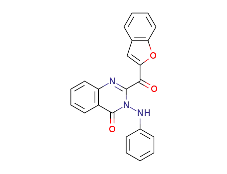 Molecular Structure of 141691-73-8 (4(3H)-Quinazolinone, 2-(2-benzofuranylcarbonyl)-3-(phenylamino)-)