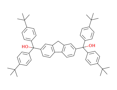 Molecular Structure of 1110752-41-4 (2,7-bis[hydroxybis(4'-tBu-phenyl)methyl]fluorene)