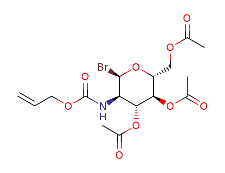 3,4,6-tri-O-acetyl-2-N-allyloxycarbonyl-2-amino-2-deoxy-α-D-glucopyranosyl bromide