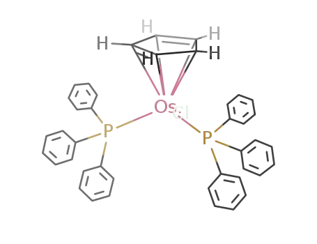 Molecular Structure of 79151-48-7 ((η5-cyclopentadienyl)bis(triphenylphosphane)chloridoosmium(II))