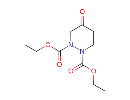 Molecular Structure of 117822-56-7 (1,2-Pyridazinedicarboxylic acid, tetrahydro-4-oxo-, diethyl ester)