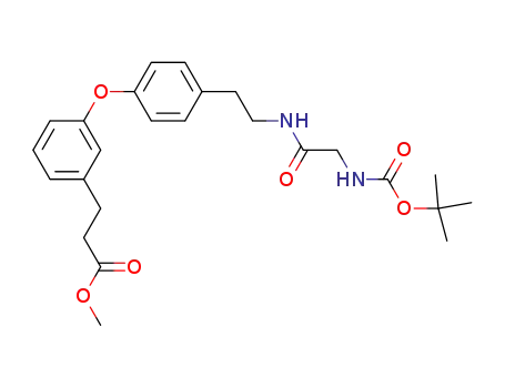Methyl 3-[4-[2-[[2-[[(1,1-dimethylethoxy)carbonyl]amino]acetyl]amino]ethyl]phenoxy]benzenepropanoate