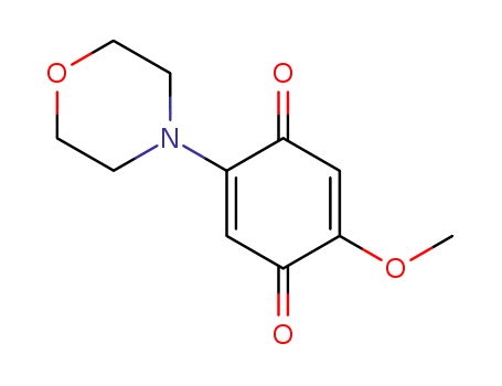 Molecular Structure of 90433-69-5 (2,5-Cyclohexadiene-1,4-dione, 2-methoxy-5-(4-morpholinyl)-)