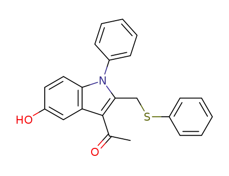 1-Phenyl-2-phenylthiomethyl-3-acetyl-5-oxyindole