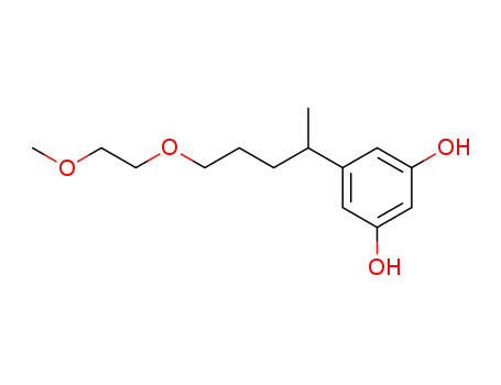 Molecular Structure of 99237-52-2 (1,3-Benzenediol, 5-[4-(2-methoxyethoxy)-1-methylbutyl]-)