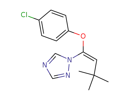 Molecular Structure of 83724-22-5 (1H-1,2,4-Triazole, 1-[1-(4-chlorophenoxy)-3,3-dimethyl-1-butenyl]-, (E)-)