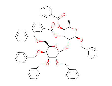 benzyl 3,4-di-O-benzoyl-2-(2,3,4,6-tetra-O-benzyl-α-D-galactopyranosyl)-α-L-rhamnopyranoside