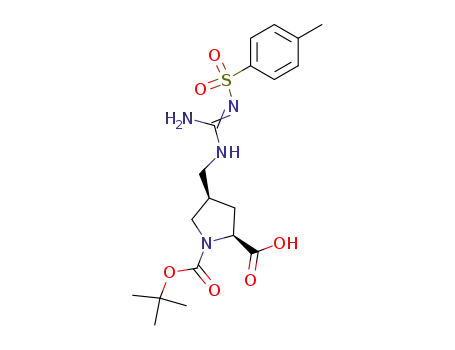 (4S)-1-(tert-butoxycarbonyl)-4-<<<<(p-toluenesulfonyl)imino>aminomethyl>amino>methyl>-L-proline