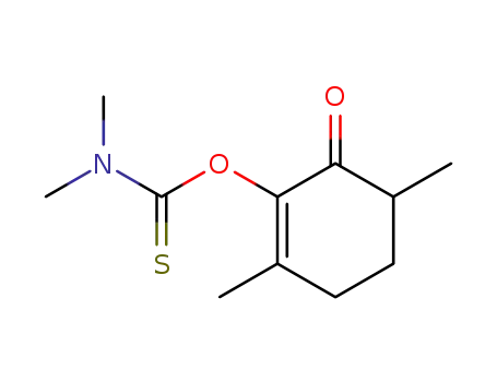 Molecular Structure of 112621-60-0 (Carbamothioic acid, dimethyl-,
O-(2,5-dimethyl-6-oxo-1-cyclohexen-1-yl) ester)