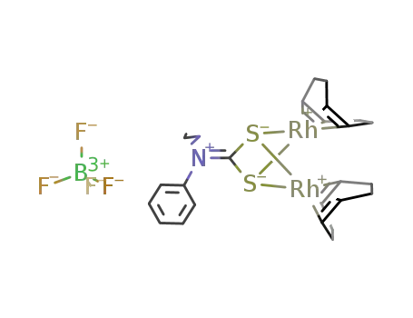 [Rh2(μ-N-methyl,N-phenyl-dithiocarbamate)(1,5-cyclooctadiene)2]BF4