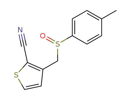 2-cyano-3-(p-toluenesulfinylmethyl)thiophene
