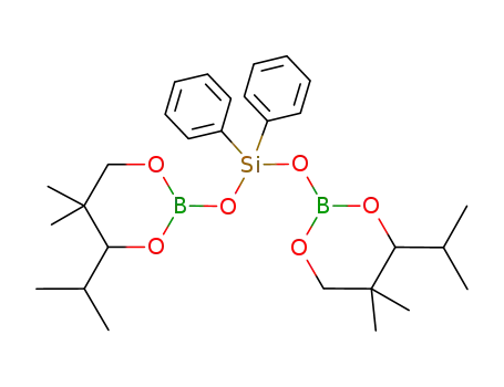 Molecular Structure of 255849-43-5 ((C<sub>6</sub>H<sub>5</sub>)2Si(OBO<sub>2</sub>C<sub>3</sub>H<sub>3</sub>(CH<sub>3</sub>)2CH(CH<sub>3</sub>)2)2)
