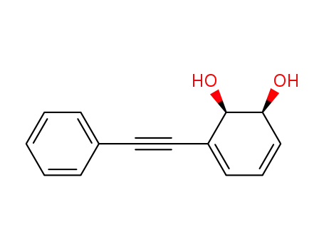 Molecular Structure of 140210-12-4 (3,5-Cyclohexadiene-1,2-diol, 3-(phenylethynyl)-, cis-)