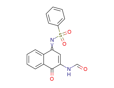 Benzenesulfonamide,
N-[3-(formylamino)-4-oxo-1(4H)-naphthalenylidene]-