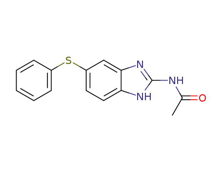 Molecular Structure of 125422-34-6 (2-Acetamido-5<sup>(6)</sup>-phenylthiobenzimidazole)