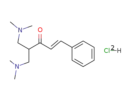 Molecular Structure of 97242-07-4 ((1E)-5-(dimethylamino)-4-[(dimethylamino)methyl]-1-phenylpent-1-en-3-one dihydrochloride)