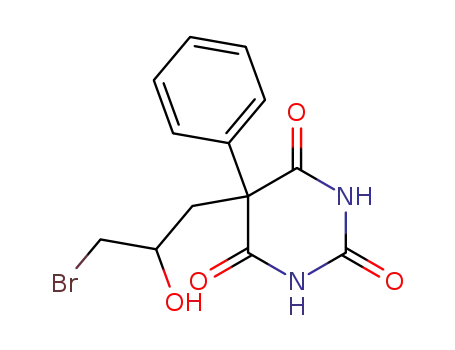 Molecular Structure of 80022-77-1 (5-Phenyl-5-(2-hydroxy-3-brompropyl)barbitursaeure)
