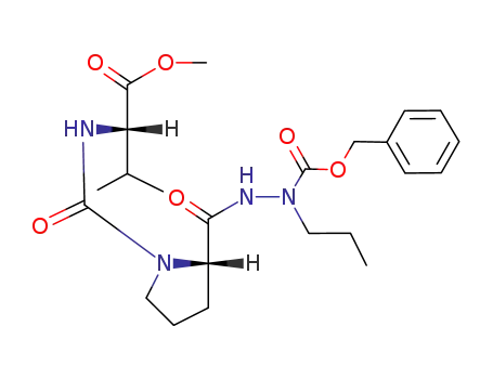 L-Proline, 1-[[[1-(methoxycarbonyl)-2-methylpropyl]amino]carbonyl]-,
2-[(phenylmethoxy)carbonyl]-2-propylhydrazide, (S)-