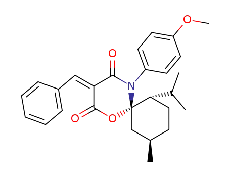 (6S,7S,10R)-7-Isopropyl-5-(4-methoxy-phenyl)-10-methyl-3-[1-phenyl-meth-(Z)-ylidene]-1-oxa-5-aza-spiro[5.5]undecane-2,4-dione