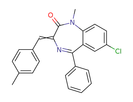 7-Chloro-1-methyl-5-phenyl-3-[1-p-tolyl-meth-(Z)-ylidene]-1,3-dihydro-benzo[e][1,4]diazepin-2-one