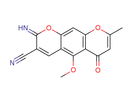 2-imino-5-methoxy-8-methyl-6-oxo-2H,6H-benzo<1,2-b:5,4-b'>dipyran-3-carbonitrile
