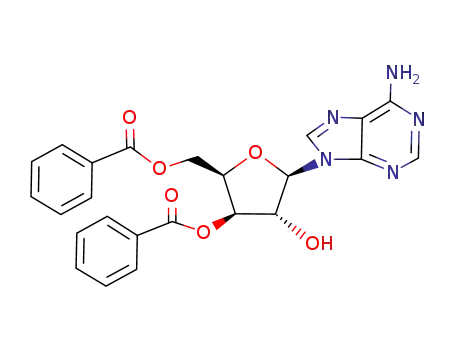 Molecular Structure of 83373-06-2 (Di-O-benzoyl-3',5' β-D-xylofurannosyl-9 adenine)